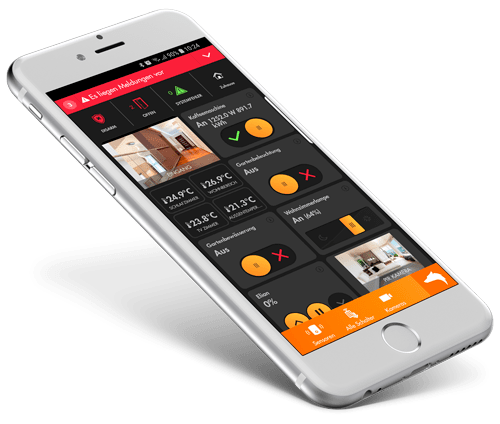 Lupus Alarmanlagen App auf dem Smartphone